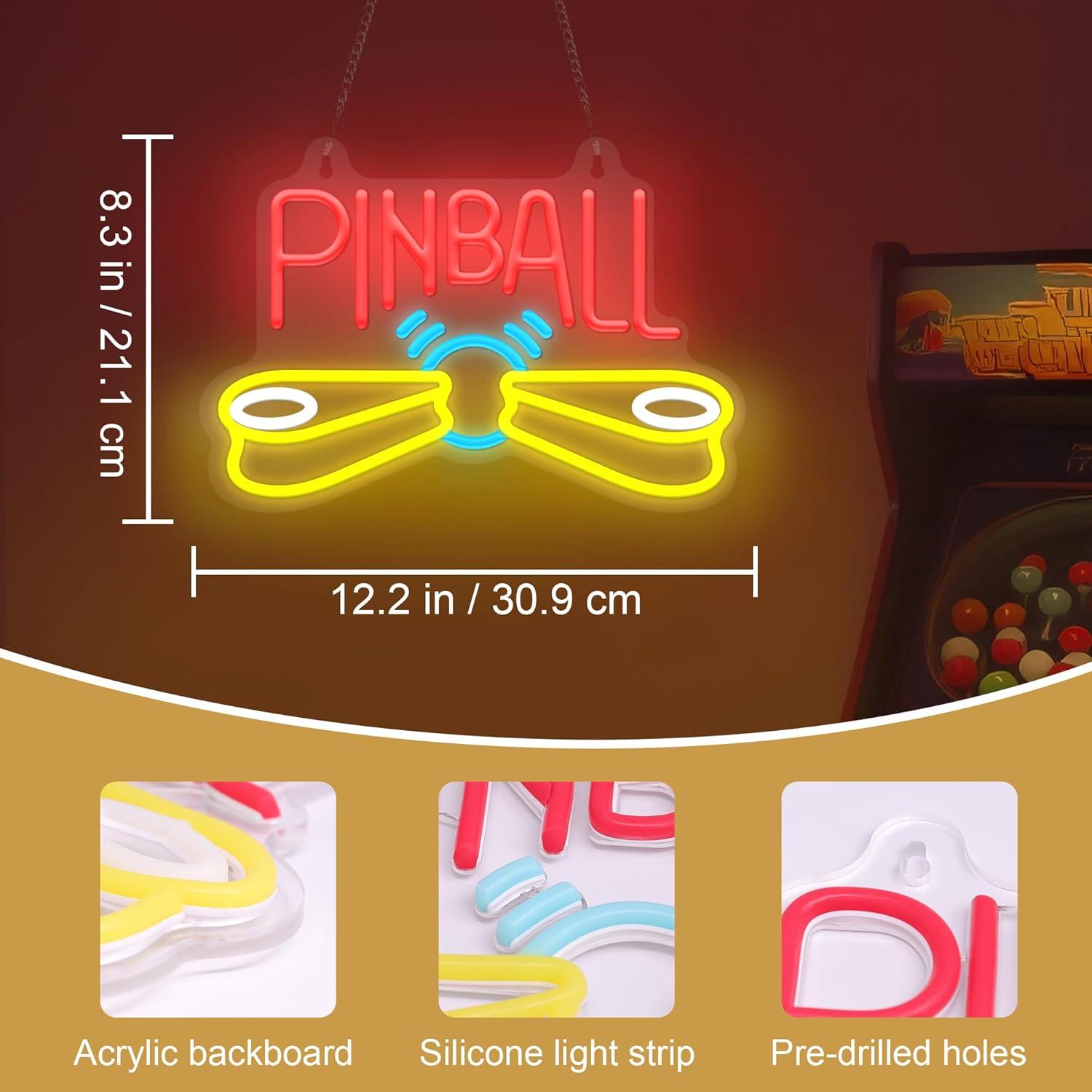 ป้ายไฟนีออนพินบอล ไฟนีออน LED  - Arcade Games & Vending Llc Photos บทวิจารณ์และราคา